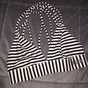 VS PINK black and white stripped bralette!